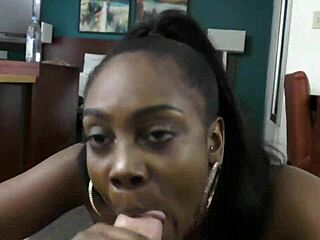 West Indies beauty gives Cullen a deepthroat before he ejaculates on her face