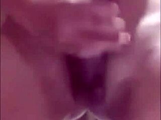 Busty shemale's solo pleasure show with massive ejaculation