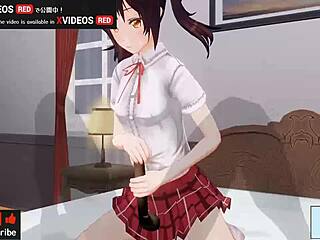 Uncensored japanese hentai anime handjob and blowjob game!