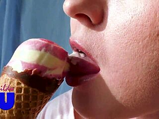 sucking ice cream with a naughty twist, guess how