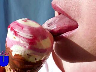 sucking ice cream with a naughty twist, guess how