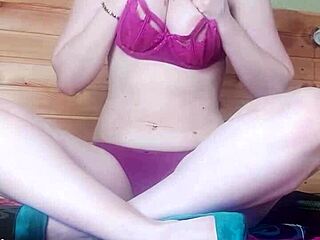 masked amateur girl masturbates wet pussy with vibrator