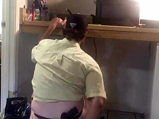 Hairy gay plumber enjoys solo play with dildo