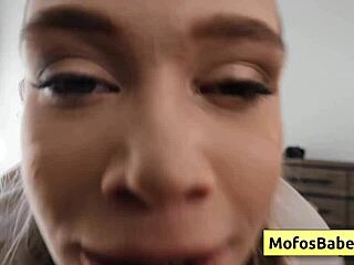 Chloe Rose Sucks Charles Dera's Huge Dick Then Takes It Deep In Her Wet Shaved Pussy