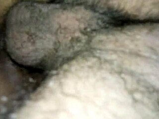 Intense bathroom encounter with a massive cock from behind.