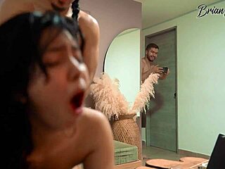 Stepsister caught fucking