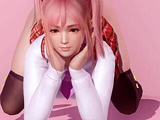 I can't stop teasing in my skirt with Honoka at Doa5 studio