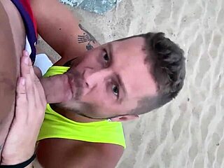 Feeling Wild with Public Gay Blowjob on Beach Today