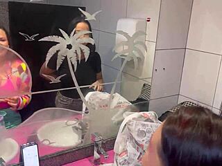 bar with panties hanging from ceiling