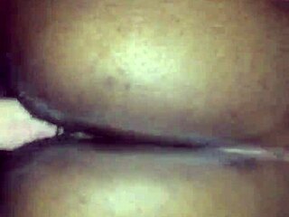 Hard cock fucking phat ass ebony girlfriend from behind