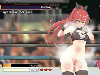 A red-haired woman has sex in the new hentai game called Princess Burst.