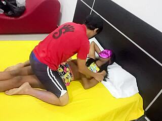 i started homemade porn with my brunette stepsister sleepover, then mounted her for heat, the bitch begged for real interracial sex