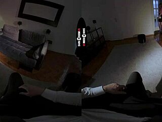 A VR experience in a dark room with a redhead who feels at home.