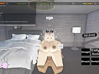 Blonde Girl Gives Blowjob in Roblox!!