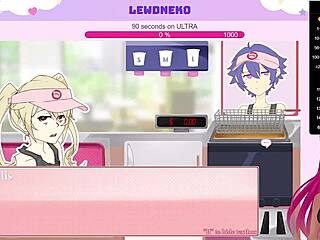 Vtuber Lewdneko Dives Into Femboy Burgers With Cute Shemale Moaning in Wild Anal Play