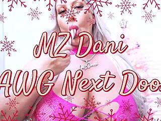 damn! mz dani shoves candy cane in pussy