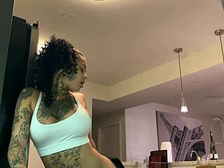 sexy latina putting the groceries away then take a big black dick part 2