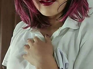 Skinny teen schoolgirl in uniform begs for grade help, leads to amateur fucking