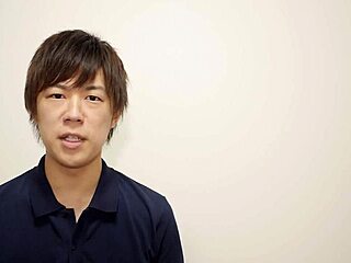 Gay Japanese boy Kazuya in solo scene