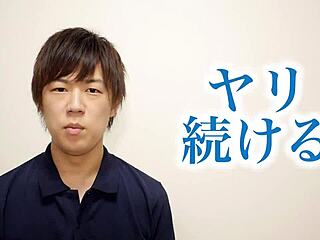 Gay Japanese boy Kazuya in solo scene