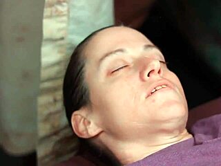 Two women give a man a double facial cumshot in a homemade video
