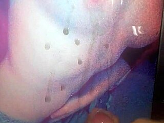 Solo pleasure with a happy ending in the form of a cum tribute