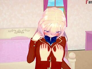 honami ichinose says, 'suck my feet and blowjob' in anime