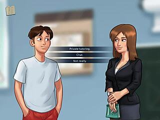 Anime porn game with PC gameplay and visual novel elements