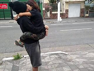 overwhelmed by passion, amateurs indulge in outdoor public sex with bluezao on santana streets in são paulo