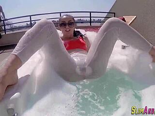 Big booty slut gets railed outdoors