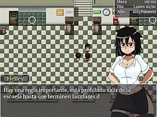 my college adventure in anime style with teacher and student