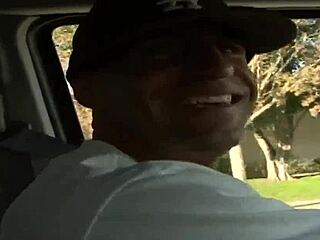 Can this blonde with cum on her tits win over our friend?