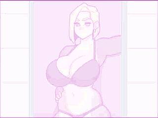 i can’t believe how hot this foxicube android 18 parody game gets!