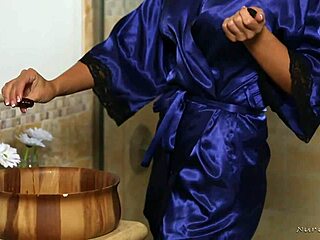 Olivia Austin learns nuru massage from Val Dodds