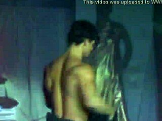 Handsome Brazilian stripper rips clothes in performance