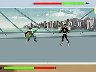 Hey, check out Raven masturbating in 18Titans Part 4 cartoon game!