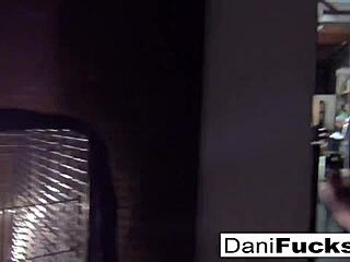 sexy dani daniels masturbates as a bitch in the cage