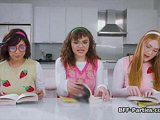 Geek chicks excited at party for books and fun