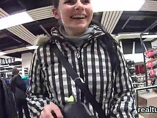 Charming czech kitten gets seduced in the mall and penetrated in pov