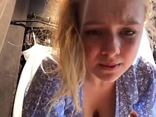 Pretty amateur gets slammed hard in public anal scene