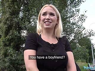 Russian blonde Vera Jarw's public sex adventure