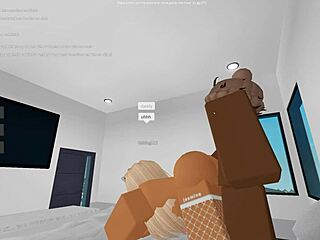 First time experience: Big tits bouncing and asses shaking in Roblox game