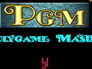 Video game-themed erotic retro arcade with Asian gay and monster action