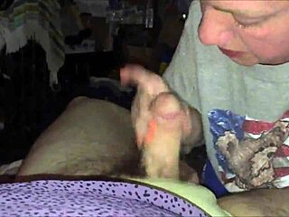 Blonde lass blows cock and swallows cum, doesn't she?