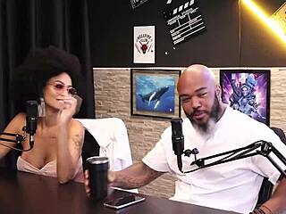 Slut Shows Breasts After Talking About Positions for Gangbang and DP - Tiffany Rocha in Sheer Red Lingerie