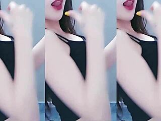 Chinese Girl Dancing with Vibrator Making Pussy Horny