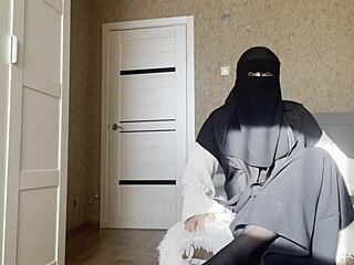 An Arab MILF with a big ass is giving instructions on how to pleasure oneself