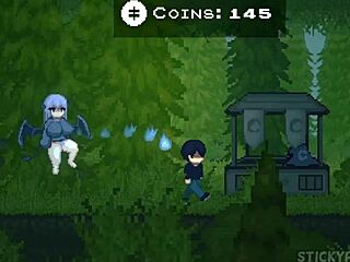 Succubus Hunt 在这个 hentai 游戏中变野了。我和厚白妹得分！