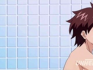 Stepmom's big boobs tempt her stepson in uncensored hentai