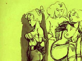 A vintage illustration depicts an erotic scene from the past